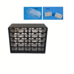 30*13*24cm1tk 25 sahtlit Sahtliosad l&auml;bipaistev sorteeriv hoiukarp, kruvide klassifitseerimise komponentkarp, Elektrooniliste komponentide hoiustamise t&ouml;&ouml;riistakast.