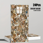 12/24 tk 3D telliskivitapeet, magamistoa telliskiviseina imitatsioon, veekindel ja niiskuskindel isekleepuv tapeet 24pcs