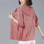 Korea moe suvine Casaco Feminino naiste kevadjope T&auml;iuslik jakid kapuutsiga &otilde;huke p&auml;ikesekaitsemantel XXL