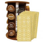 144 tr&uuml;kitud maitseainepurki etiketid sahvri kleebised tahvel &uuml;mmargune v&uuml;rtside kleebis