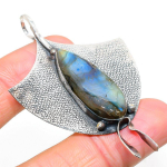Labradorite Handmade 925 Sterling Silver Jewelry Pendant 2.76 f2q82