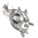 White Topaz Handmade 925 Sterling Silver Jewelry Pendant 2.56 z1h83