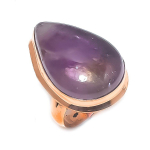 Ametrine Handmade Copper Jewelry Ring Size 7 l0v04