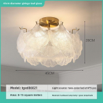 Kreemjas stiil Peamagamistoa lamp Lihtne moodne loominguline karbikujuline laelamp Diameter: 45 cm