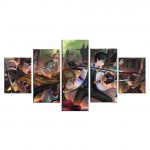 5 t&uuml;kki Word Art Internetis Anime Grupifoto Prindi Pilt Plakat Maalimine L&otilde;uend Ruumikaunistus Maalimine Kodu ruumi sisekujundus Ilma raamita 20x35cm*2 20x45cm*2 20x55cm*1