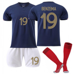 22/23 France Home Jerseys Laste jalgpalli treeningkost&uuml;&uuml;mi komplekt 22