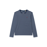 Polo Ralph Lauren Logo Tikitud Triibuline &Uuml;mmarguse Kaelusega Vabaaja Pikkade Varrukatega T-s&auml;rk Meeste Topid Sinine 710883732-001 XL