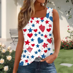 Naiste mood plisseeritud tr&uuml;kiga ruudukaelusega vesttopp L sinine