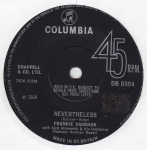 7-tolline plaat FRANKIE VAUGHAN - Nevertheless DB8354 Columbia 1968 UK Pop Kasutatud