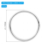 1.4 Inch to 3.1 Inch Dream Catcher Rings, 6 Pcs Metal Macrame Wreath, Silver Tone