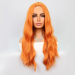 Oranžikas Pruun Parukas S&uuml;nteetiline Pikk Parukas Naistele Vesi-laine Soeng Cosplay Halloweeni Peoks Naturaalne Seksikas Naiste Parukas