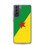 Coque T&eacute;l&eacute;phone &ndash; Samsung &ndash; Galaxy S21 Plus &ndash; Drapeau Guyane &ndash; Supp &ndash; Mitmev&auml;rviline