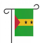 Drapeau &ndash; mitmev&auml;rviline &ndash; Sao Tom&eacute;-et-Principe &ndash; 32 x 47,5 cm &ndash; pol&uuml;ester &ndash; rekto/verso