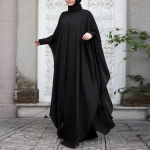 Naiste Abaya Eid Moslemi Kleit R&uuml;&uuml; Pikkade Varrukatega Hijab Vestidos Moodsad Abayad Isamic XXL must