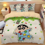 Armas Crayon Shin chan, Mikrokiust Voodipesukomplektid, Laste Voodikatte kate T&otilde;mblukuga Toakujundus Tekikate Teismelistele t&auml;iskasvanud 140x210cm