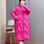 Naiste Vaba L&otilde;ikega Pikk Mantel Valge Pardisule Jakk Naiste Talvine Naiste &Uuml;ler&otilde;ivas Talvine Kapuutsiga Puhv-sulejope Suleparkad XL roosa punane v&auml;rv