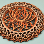 1 tk Puust Mandala Lootos Siseruumide Seinakujundus P&uuml;hade Riputuskuju elutuppa magamistuppa K&auml;sitsi nikerdatud Kodukaunistus 30x30x1cm