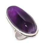 Sage Amethyst Gemstone Handmade 925 Sterling Silver Jewelry Ring Size 7 u3n00