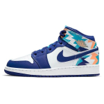 Air Jordan 1 Mid GS Geomeetrilise Prindiga Laste Tossud Sinine Valge Concord 555112-105 38 blue