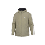 Adidas Originals Lock-Up tepitud jakk p&ouml;&ouml;ratava kapuutsiga Meeste &uuml;ler&otilde;ivad Oliiviroheline H14121 XS