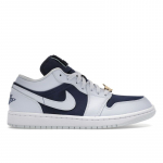 Air Jordan 1 Low SE Midnight Navy Gold Charms Naiste Tennised Sinine Football-Grey Valge FZ8778-044 38