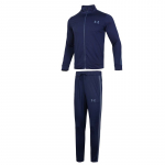 Under Armour Rival Knit Spordidress Zip-jakk ja mugavad pikad jooksup&uuml;ksid Vabaaja spordikomplekt Meeste &uuml;likond Tumesinine 1357139-410 S