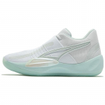 Puma Rise Nitro Ice &Uuml;mar nina Paelkinnitusega Kangas Libisemisvastane Kulumiskindel Madal Korvpallijalan&otilde;ud Meeste toss Valge Roheline 377592-01 45