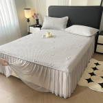 2025 Suvine J&auml;&auml;siidist Jahutav Matti &ndash; Pestav, Libisemisvastane, Voodilina Kodu jaoks 150x200 Skirt + Pair of Pillowcases