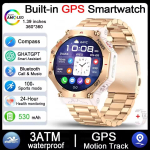 2025 Uus V&auml;lisspordi Nutikell GPS AMOLED S&uuml;dame l&ouml;&ouml;gisageduse j&auml;lgimine LED Taskulamp Bluetooth-k&otilde;ne 3ATM Veekindel Nutikellad silicon must