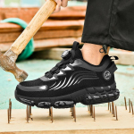 Libisemisvastased turvajalatsid Meeste terasest varbaga tossud, torkekindlad, p&ouml;&ouml;rlevad n&ouml;&ouml;bid, t&ouml;&ouml;saapad, meeste spordijalatsid, purunemisvastased 36 must