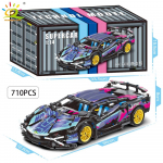 HUIQIBAO 1:14 V&otilde;idus&otilde;iduauto Tehniline Mudel Ehitusklotsid MOC LED-liin Klotsid Vitriinkarp Laste Linnaehitus M&auml;nguasi Poiste M&auml;ng