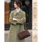 Women's Elegant Mid-Length Woolen Coat XL