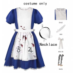 Naiste Anime Alice Cosplay Kost&uuml;&uuml;m Kaelaehtega Alice'i Kleit Neiu P&otilde;ll Halloweeni M&auml;ngu Madness Returns Teema T&uuml;drukute Riietus XS