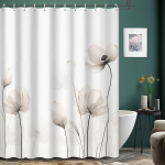 1 tk Valge Hall Lihtne K&auml;sitsi Maalitud Lillemustriga Du&scaron;ikardin Hotelli, Korteri Vannitoa jaoks, Vaip Seinale Riputamiseks Dekoratsioon 90X180cm