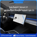 BSD Pimeala Intelligentne &Uuml;mbritsev Valgus 2.0 Tesla Model 3/Y & V&auml;rskendatud Y/3 S&otilde;iduraja Vahetuse Abimees 2017-2020 Model 3/Y
