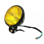 one+lifestyle Mootorratta esituli, 4,5 tolli, 12 V, Halogeenlamp, Kohandatud [Must/Selge] [Must/Kollane] (Must/kollane) kollane