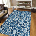 Uus Suure Kivimustriga V&auml;li-vaip Libisemiskindel Matt Terrassile Aeda RV-matkamiseks Vastupidav Pol&uuml;ester Sise-V&auml;lis P&uuml;hadekoratsioon 120*160cm