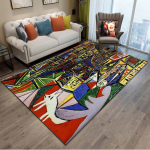 15 suurust Abstraktsed Picasso maalid Kunstilised vaibad Magamistoa p&otilde;randavaibad Elutuba Kodu kaunistus Pehme flanellmatt Ala vaip Kingitus 150x220cm (59x86in)