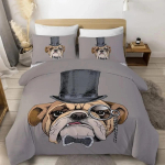 Armsad koerad prindiga voodipesukomplekt Kutsikas Loom Duvet Cover Komplekt Akvarell Pastell Koera K&auml;paj&auml;lg Tekikate Pug Koerakallaja Voodikomplekt 70x133cm