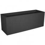 Balconni&egrave;re - EDA - Graphit Up - 25 L - Int&eacute;rieur / Ext&eacute;rieur - D&eacute;cor Vagues - 59 x 19,5 x H. 22,8 cm - Gris Anthracite hall