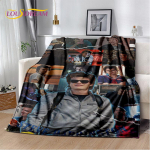 Joe Keery Steve Harrington Pehme Pl&uuml;&uuml;sist Tekk, Flanellist Tekk Visketekk Elutoa Magamistoa Voodi Diivani Pikniku Katteks Lastele 80x60in