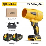 MELLWIN Harjadeta Elektrilised Turbo Ventilaatorid Puhurid Jet V&auml;givaldne K&auml;eshoitav Lehepuhur Tolmu Puhumine Makita 18V Aku Pinni jaoks 2*Standard Battery Set