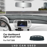 Flanellist armatuulimatt Fiat 500 2008-2025 Abarth 595 2012 2013 2014 2015 2016 2017 2018 2019 2020 2025-2025 P&auml;ikesekaitsematt Vaipkate