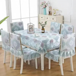 Pitsist Seemne &Auml;&auml;r Toolikate Euroopa Stiilis S&ouml;&ouml;gilaua Kate Padja Tasapinnaliselt Tr&uuml;kitud Laudlina Kangast Kunsti Tabureti Kate Kangas Chair 1 cover 1 back