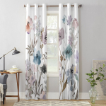 Aquarell Lilled Taimed Akna Kardinad Elutuppa Magamistuppa Kardin Moodsad K&ouml;&ouml;gi Rulood Drapid Kardinad 135W x 60H(cm) x1