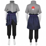 Naruto Ninja Uchiha Sasuke Cosplay Kost&uuml;&uuml;mikomplekt Peo Fantaasiakost&uuml;&uuml;m Halloweeni Kost&uuml;&uuml;m T&auml;iskasvanule XXXL valge