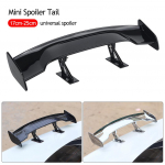 Car Universal mini spoiler Tail Wing Carbon Fiber Look Mini Modified Tail Wings Model Auto Styling Decoration Car Accessories Small black