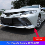 Toyota Camry 2018- jaoks Roostevabast terasest Auto kaitseraua Esiliistu Nurgakate Liistud Kaitseribad V&auml;lised lisatarvikud Silver-Rear