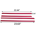 4x punane siseuksepaneeli triibukate liistud ribadekaunistus BMW 3. seeriale F30 F31 A red