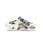 Crocs Crush Clog EVA Graffiti K&uuml;&uuml;s Dekoratiivne Pandla K&auml;sitsi Maalitud Vabaaja Mood Mitmek&uuml;lgne Augudega Kingad Unisex Valge 43-44 valge